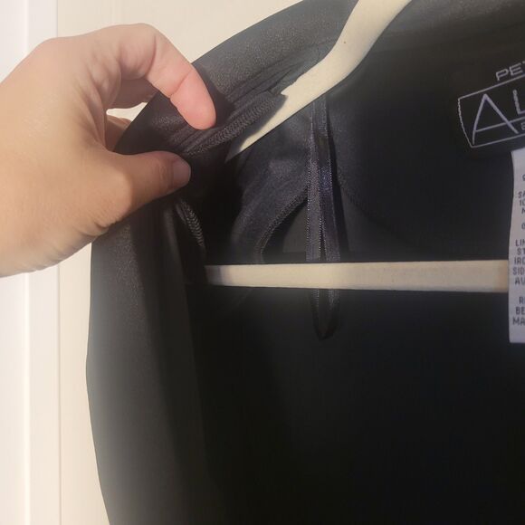 Alex Evenings Velvet Blazer Jacket Women's Petite XL Black 3/4 Sleeve Formal - Picture 6 of 9